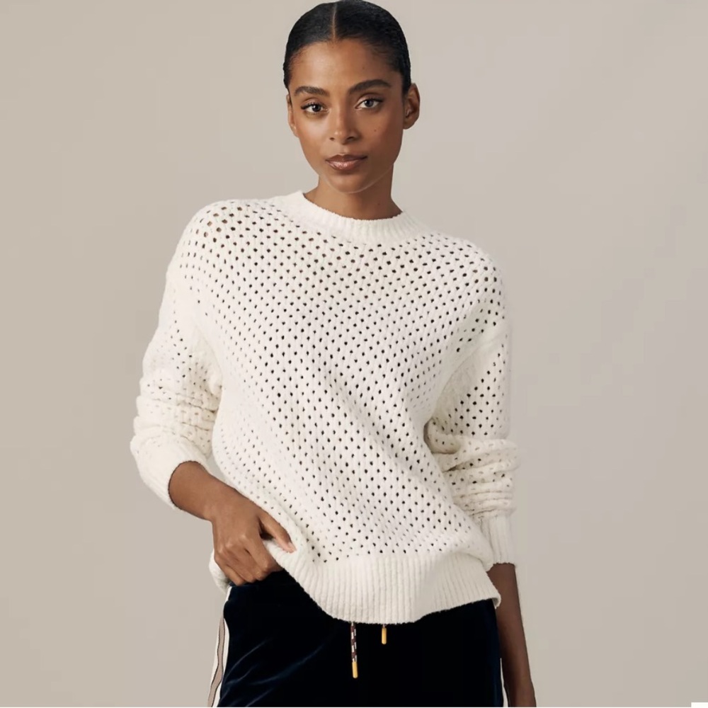 VARLEY Grady Boucle Sweater in Coconut Milk White - Excellent Condition, Small